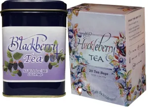 Huckleberry and Blackberry Flavor Ceylon Black Tea 40 Count Wild Berry Tea Bags