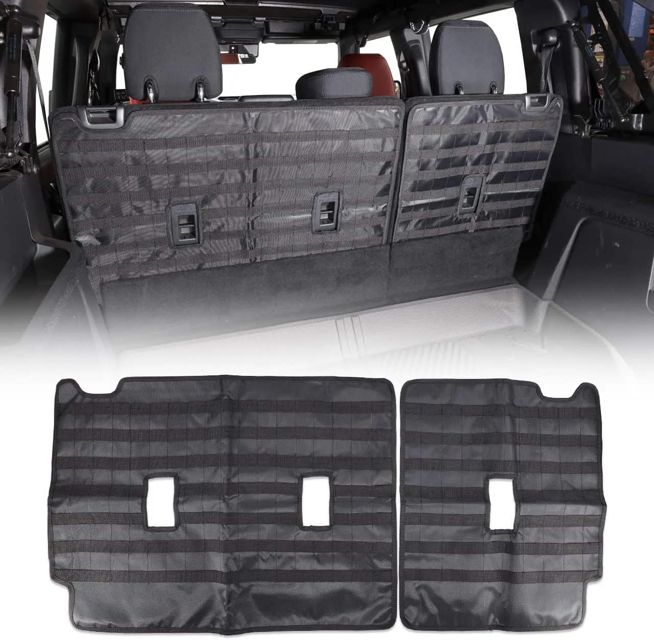 IAG I-Line Rear Seat Back Organizer (bags not included) for Ford Bronco 2021  4 Door (Not Sport)