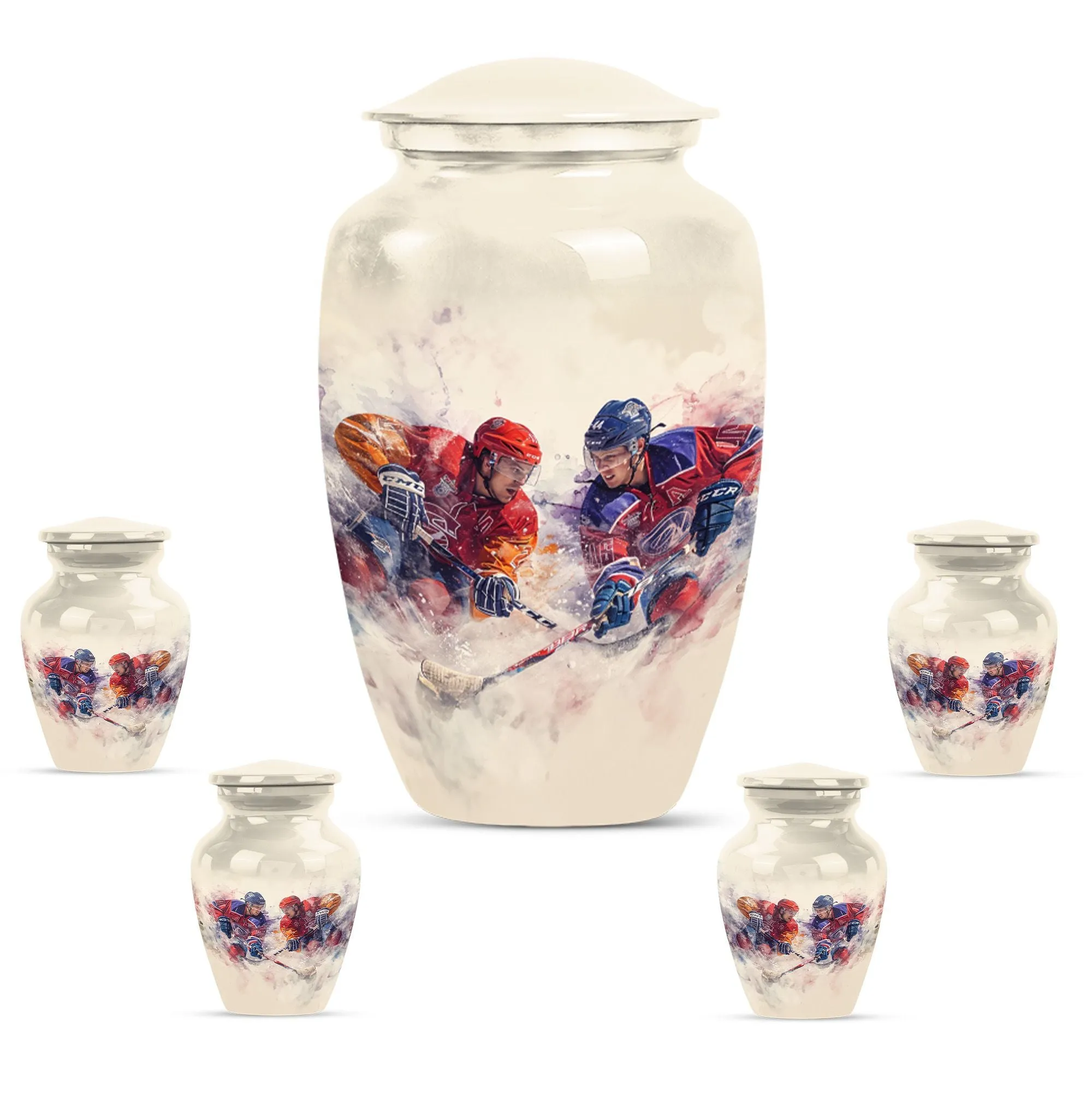 Ice Hockey Cremation Small Ashes Keepsake Memorial & Funeral Urn