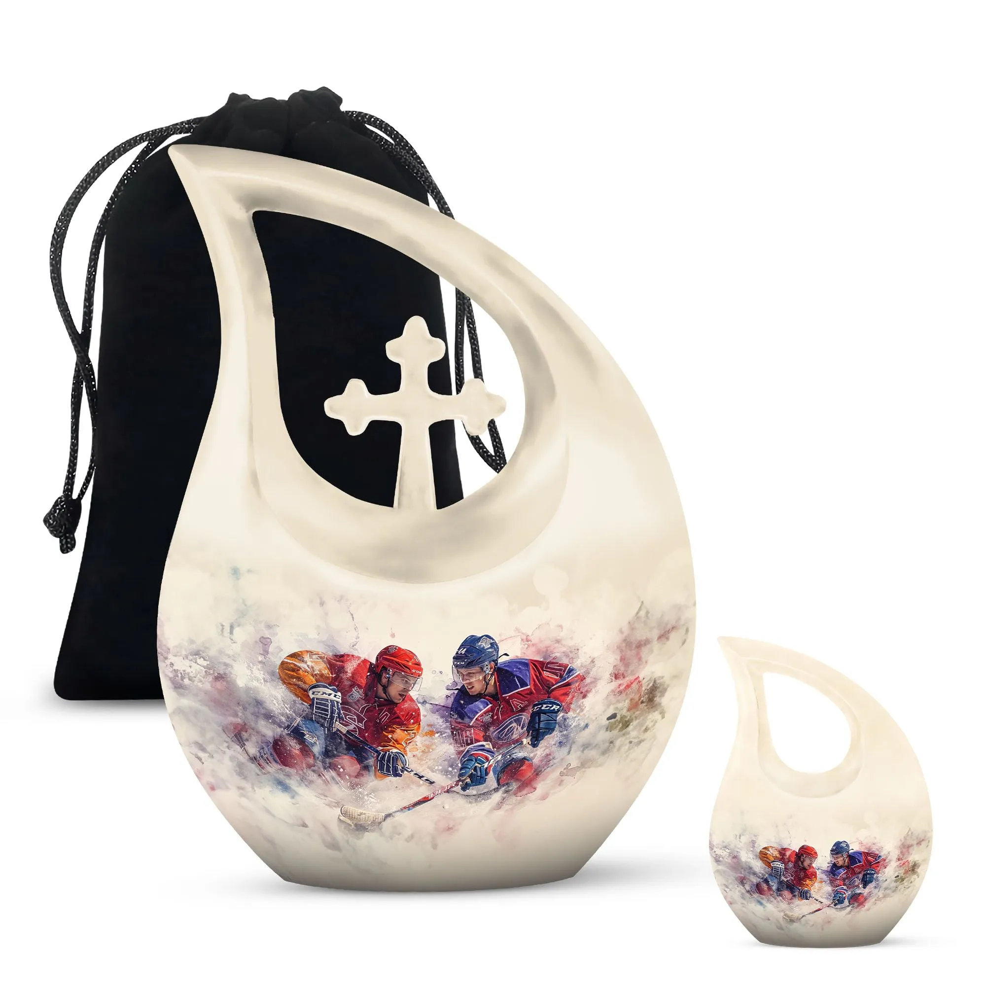 Ice Hockey Cremation Small Ashes Keepsake Memorial & Funeral Urn