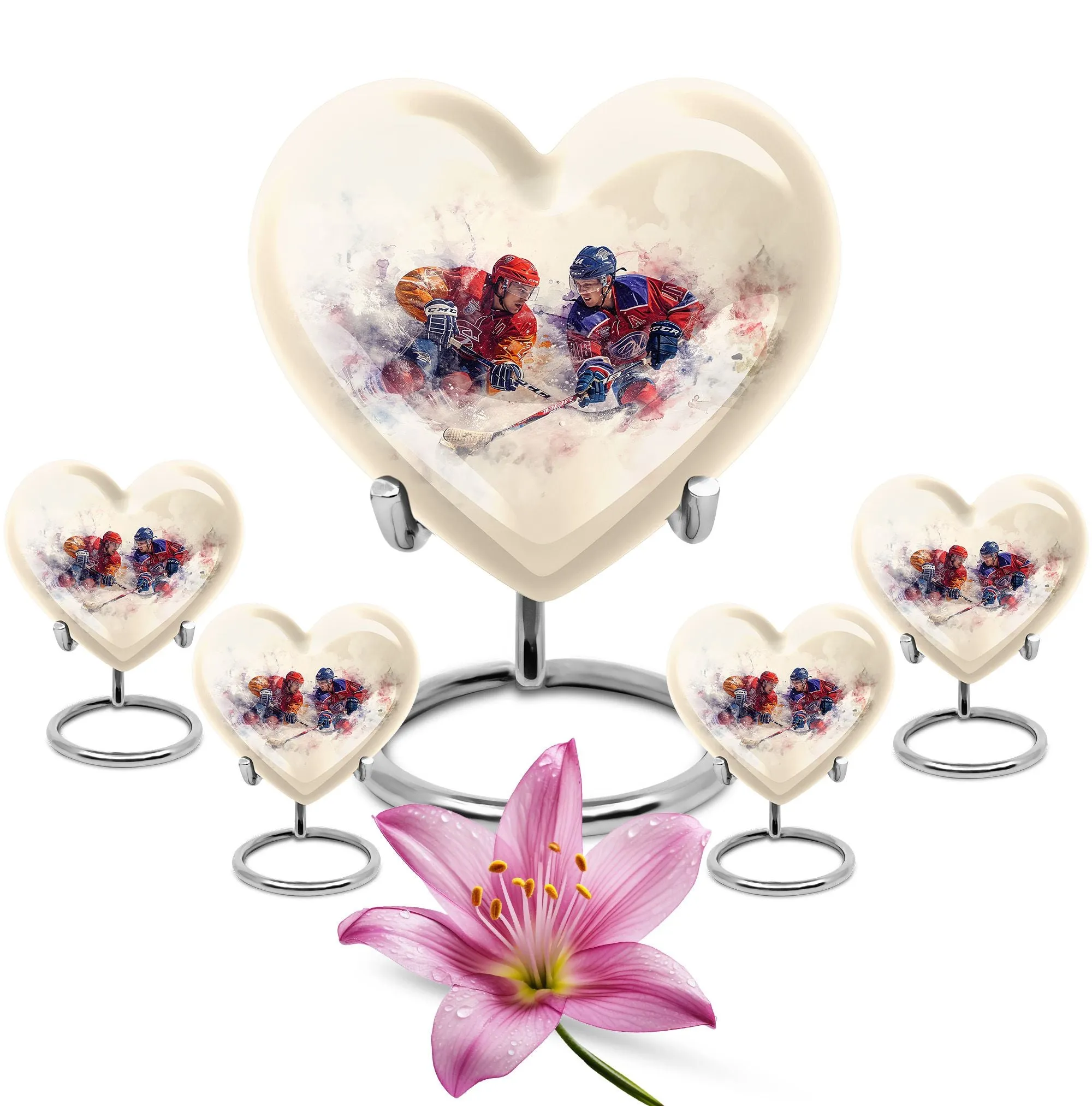 Ice Hockey Cremation Small Ashes Keepsake Memorial & Funeral Urn