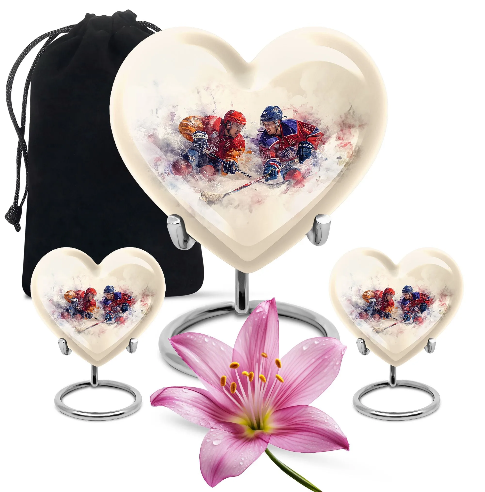 Ice Hockey Cremation Small Ashes Keepsake Memorial & Funeral Urn