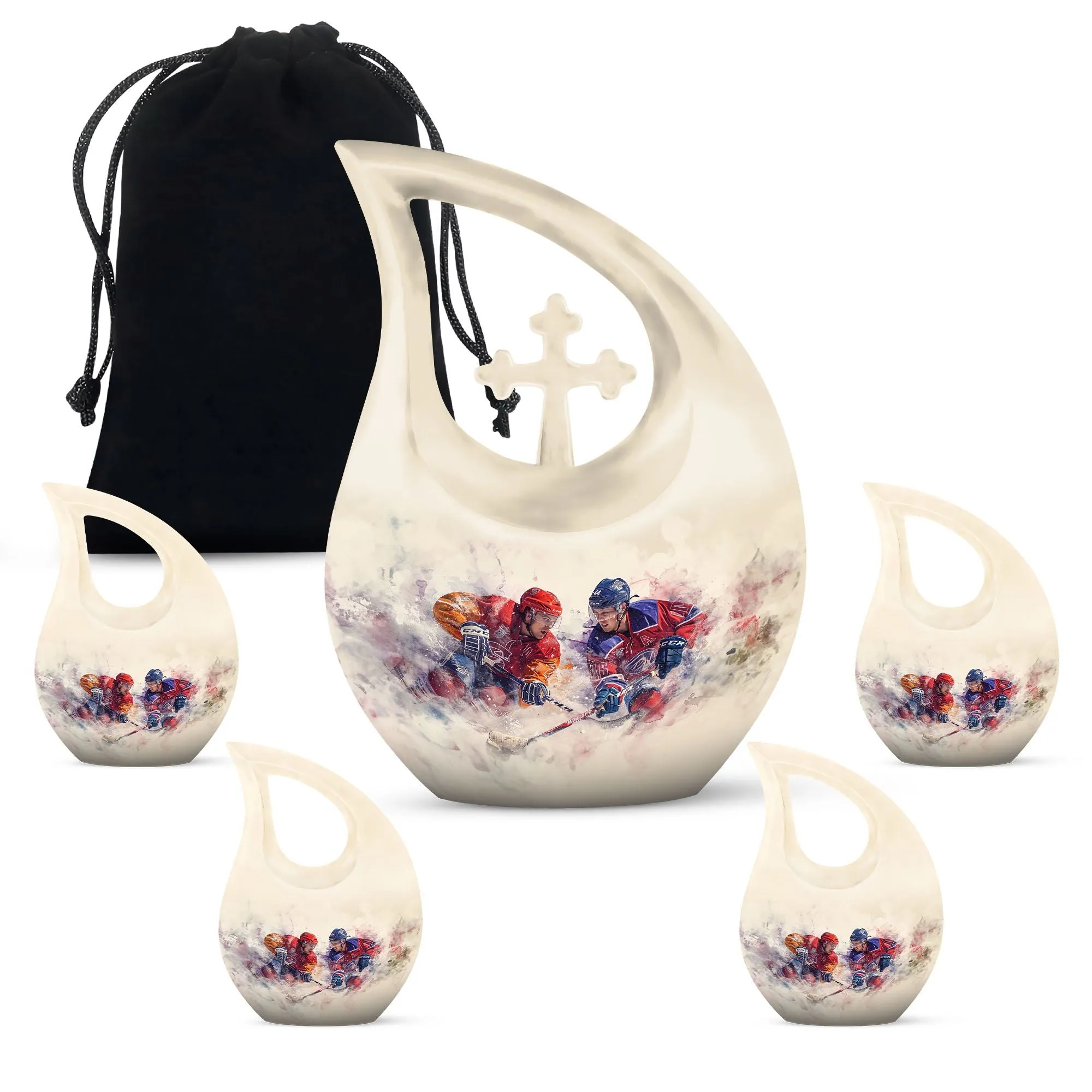 Ice Hockey Cremation Small Ashes Keepsake Memorial & Funeral Urn
