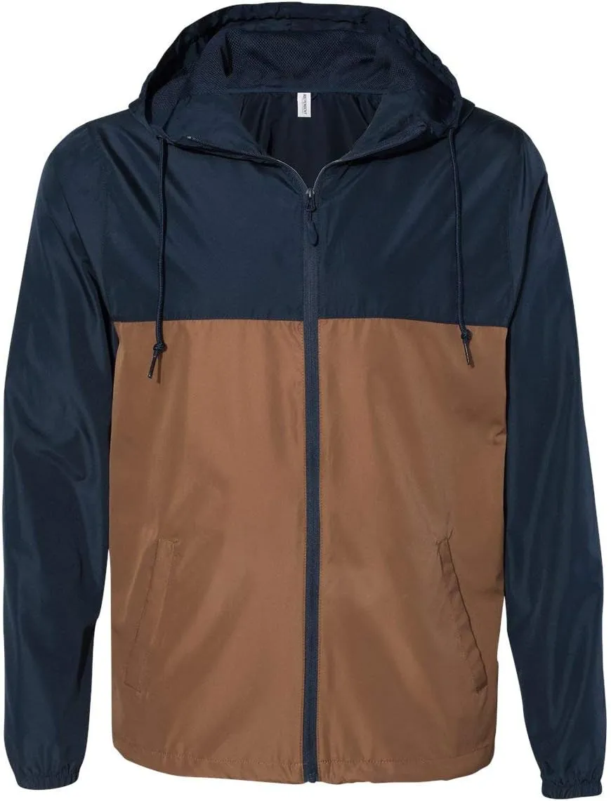 Independent Trading Company Lightweight Saddle Windbreaker Jacket, Saddle, Small