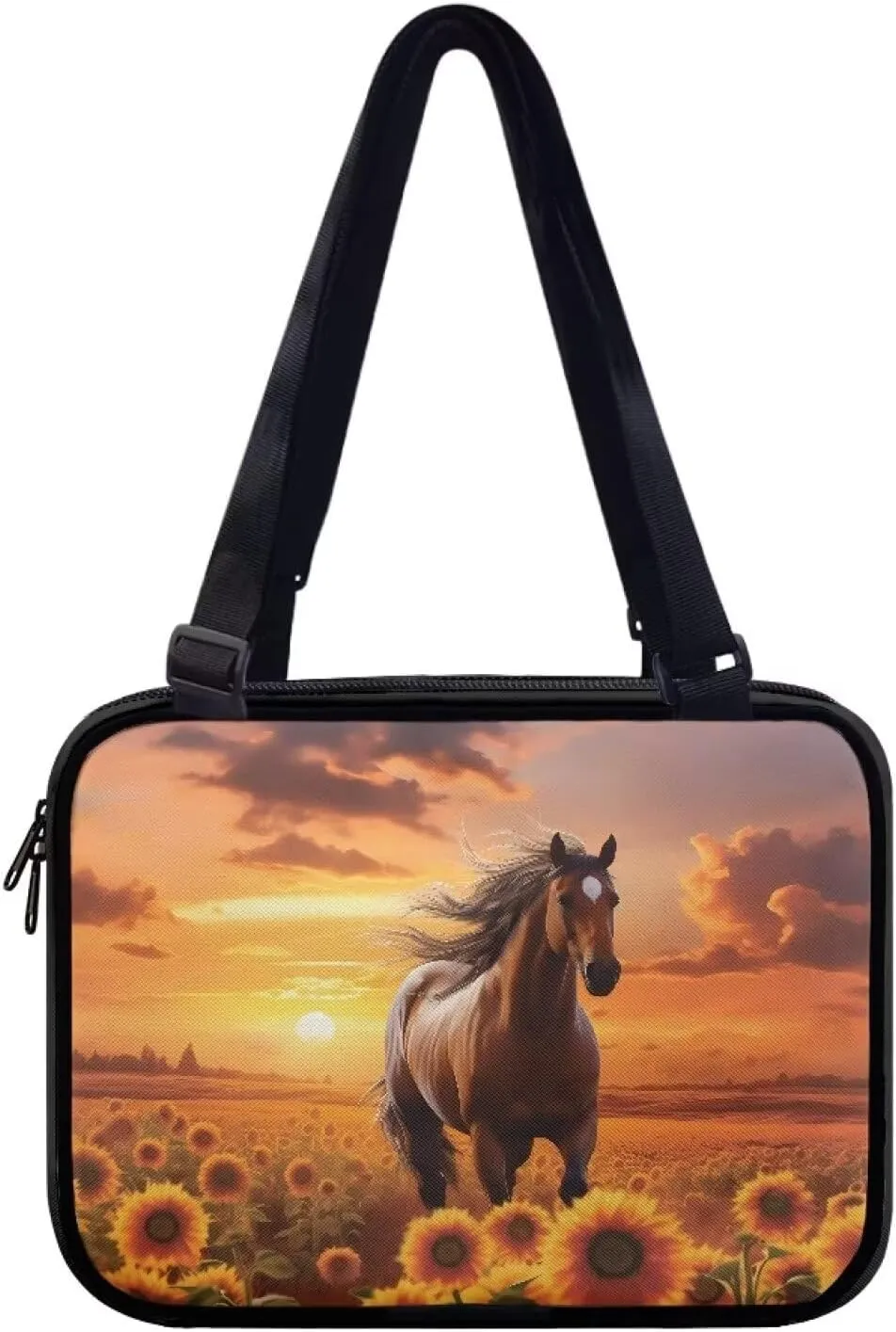 INSTANTATRS Bible Cover Large Capacity Shoulder Crossbody Bag Church Handbag with Strap Shoulder Strap for Men Women Kids