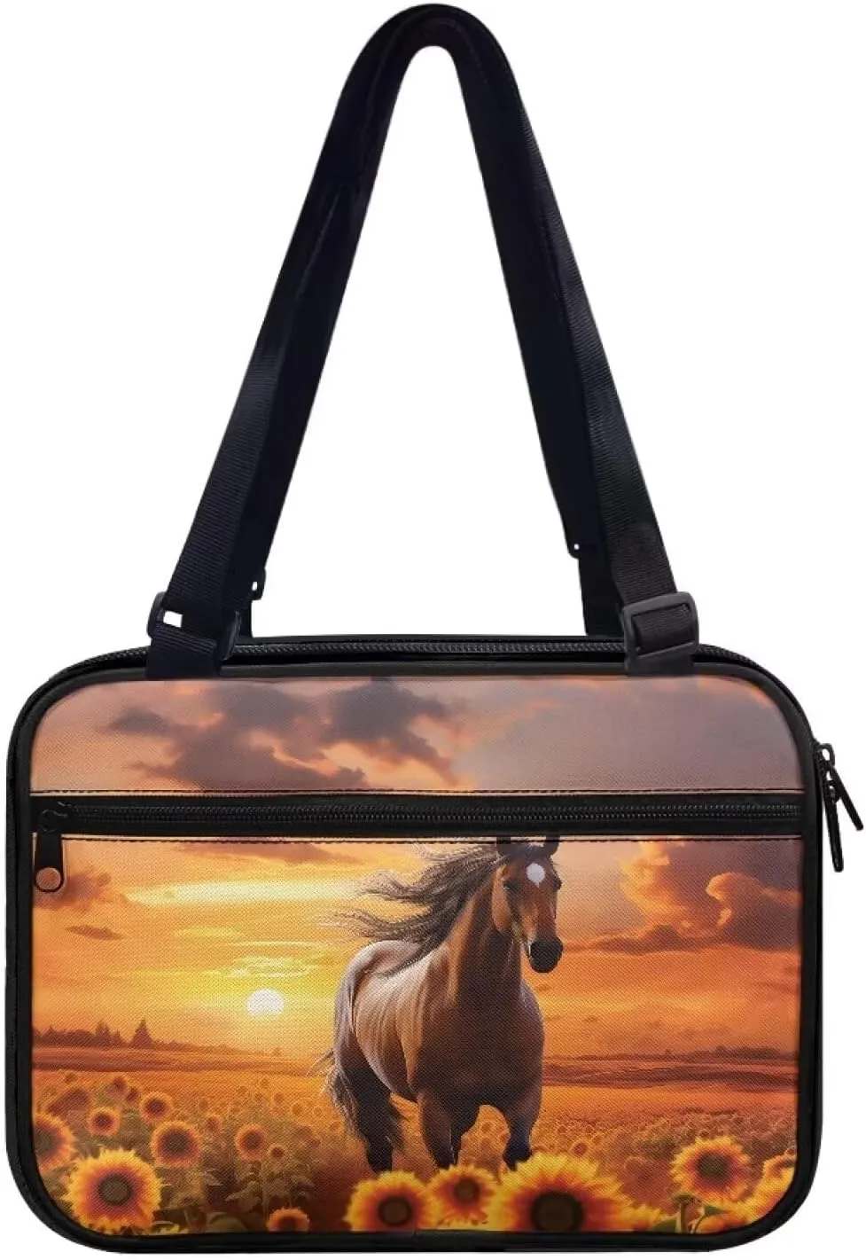 INSTANTATRS Bible Cover Large Capacity Shoulder Crossbody Bag Church Handbag with Strap Shoulder Strap for Men Women Kids