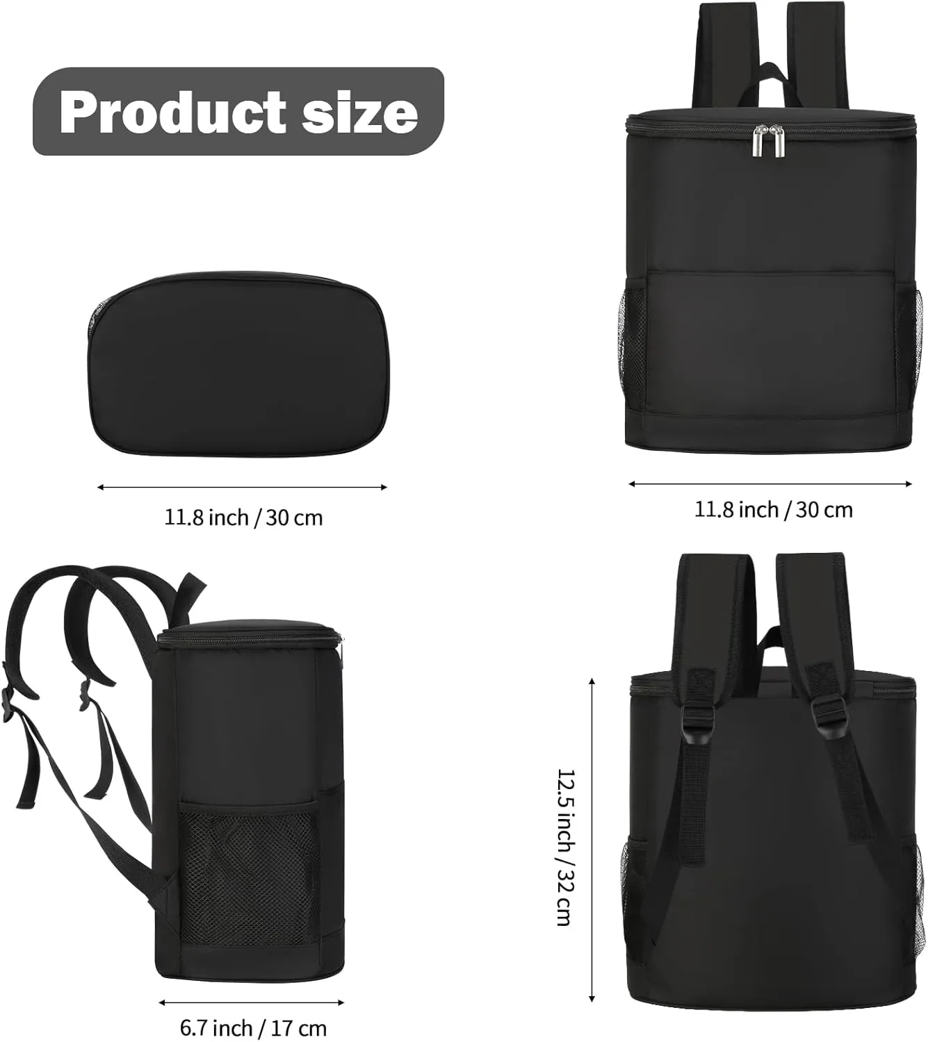 Insulated Cooler Backpack 30 Cans - Leak Proof Beer Backpack Lightweight Cooler Bag for Travel, Camping, Beach, Lunch