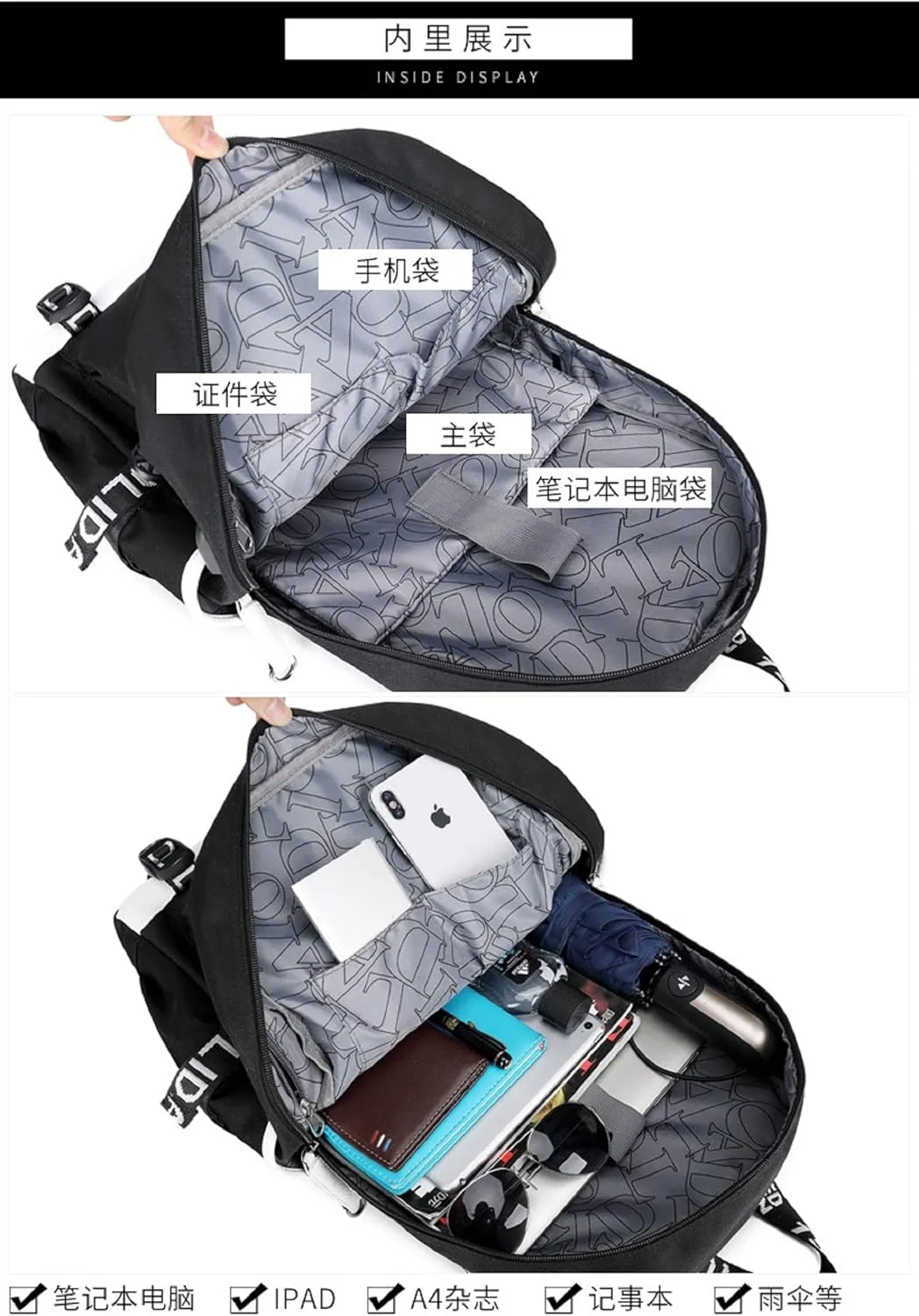 ISaikoy Anime Assassination Classroom Backpack Shoulder Bag Bookbag Daypack School Bag 2