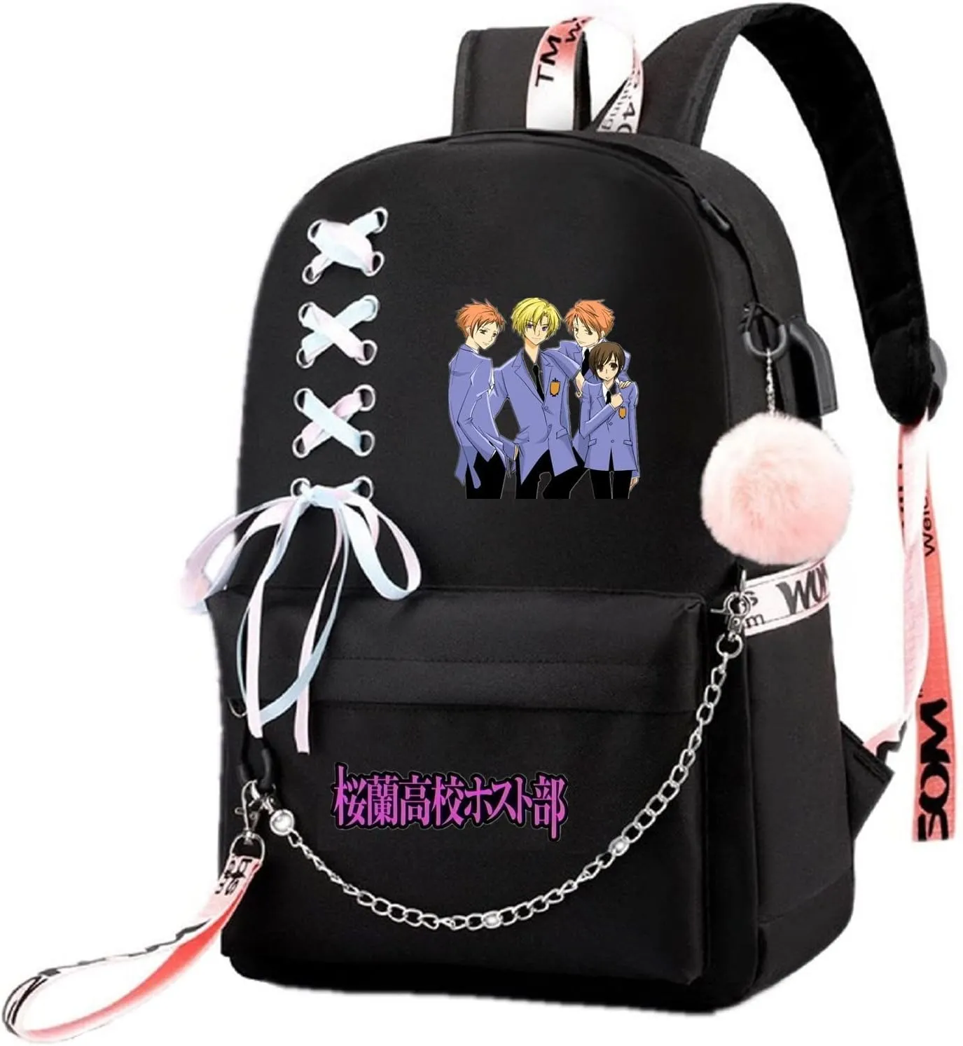 ISaikoy Anime Ouran High School Host Club Backpack Shoulder Bag Bookbag Student School Bag Daypack Satchel 10