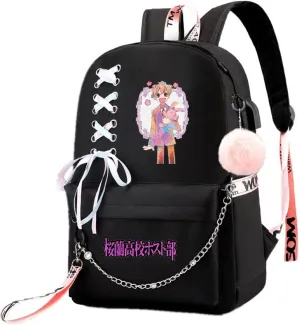 ISaikoy Anime Ouran High School Host Club Backpack Shoulder Bag Bookbag Student School Bag Daypack Satchel 13