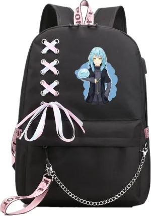 ISaikoy Anime Rimuru Tempest Backpack Shoulder Bag Bookbag Student School Bag Daypack Satchel 12
