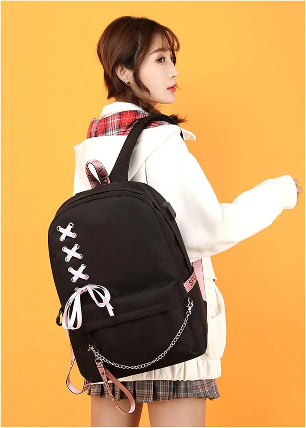 ISaikoy Anime Toilet-bound Hanako-kun Backpack Shoulder Bag Bookbag Student School Bag Daypack Satchel 18