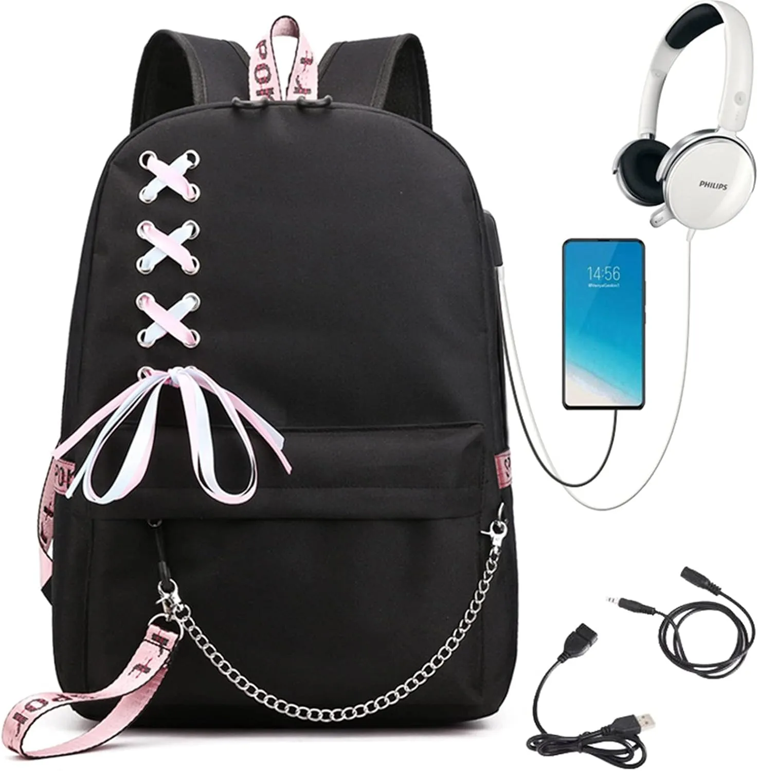 ISaikoy Anime Trigger Happy Havoc Backpack Satchel Bookbag Daypack School Bag Shoulder Bag