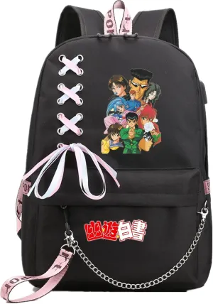 ISaikoy Anime Yu Yu Hakusho Backpack Shoulder Bag Bookbag Student School Bag Daypack Satchel 10