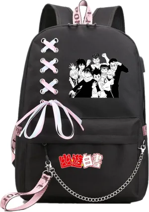 ISaikoy Anime Yu Yu Hakusho Backpack Shoulder Bag Bookbag Student School Bag Daypack Satchel 12