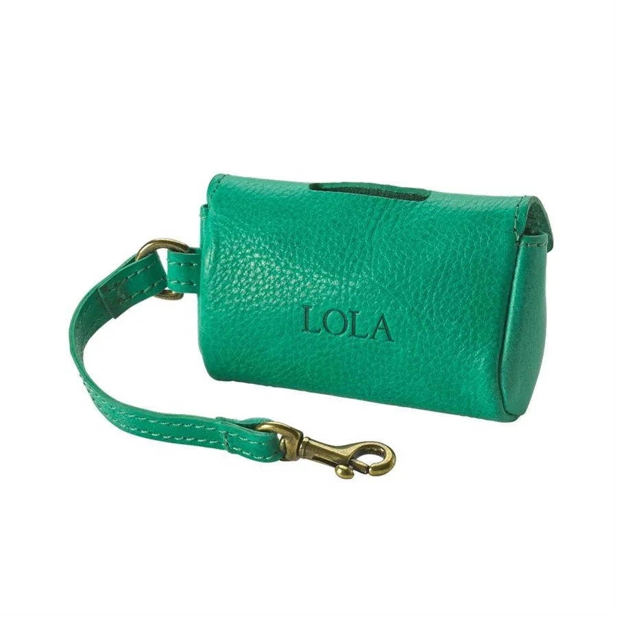 Italian Leather Dog Waste Bag Holder - Personalized