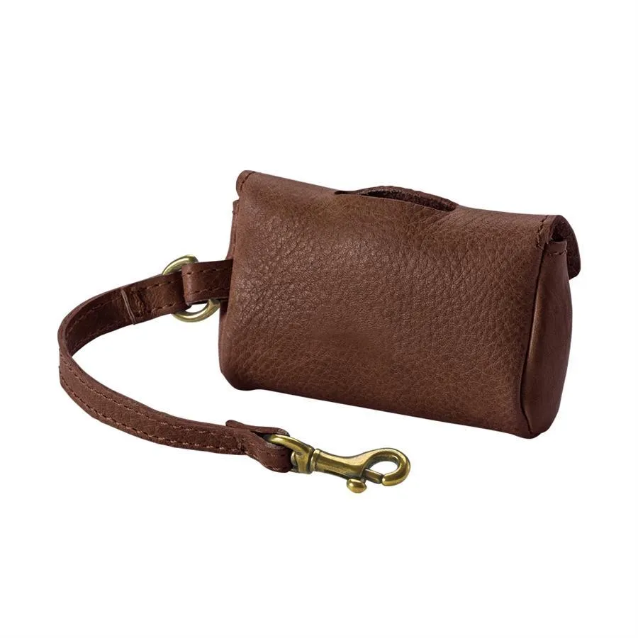 Italian Leather Dog Waste Bag Holder - Personalized