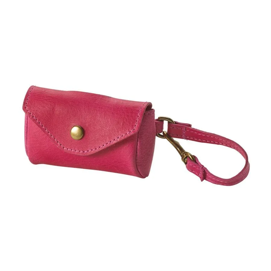 Italian Leather Dog Waste Bag Holder - Personalized