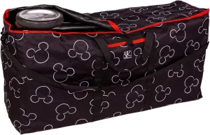 J.L. Childress Disney Baby Single & Double Stroller Travel Bag - Disney Gate Check Bag for Single & Double Strollers - Large Stroller Travel Bag for Airplane - Mickey Mouse