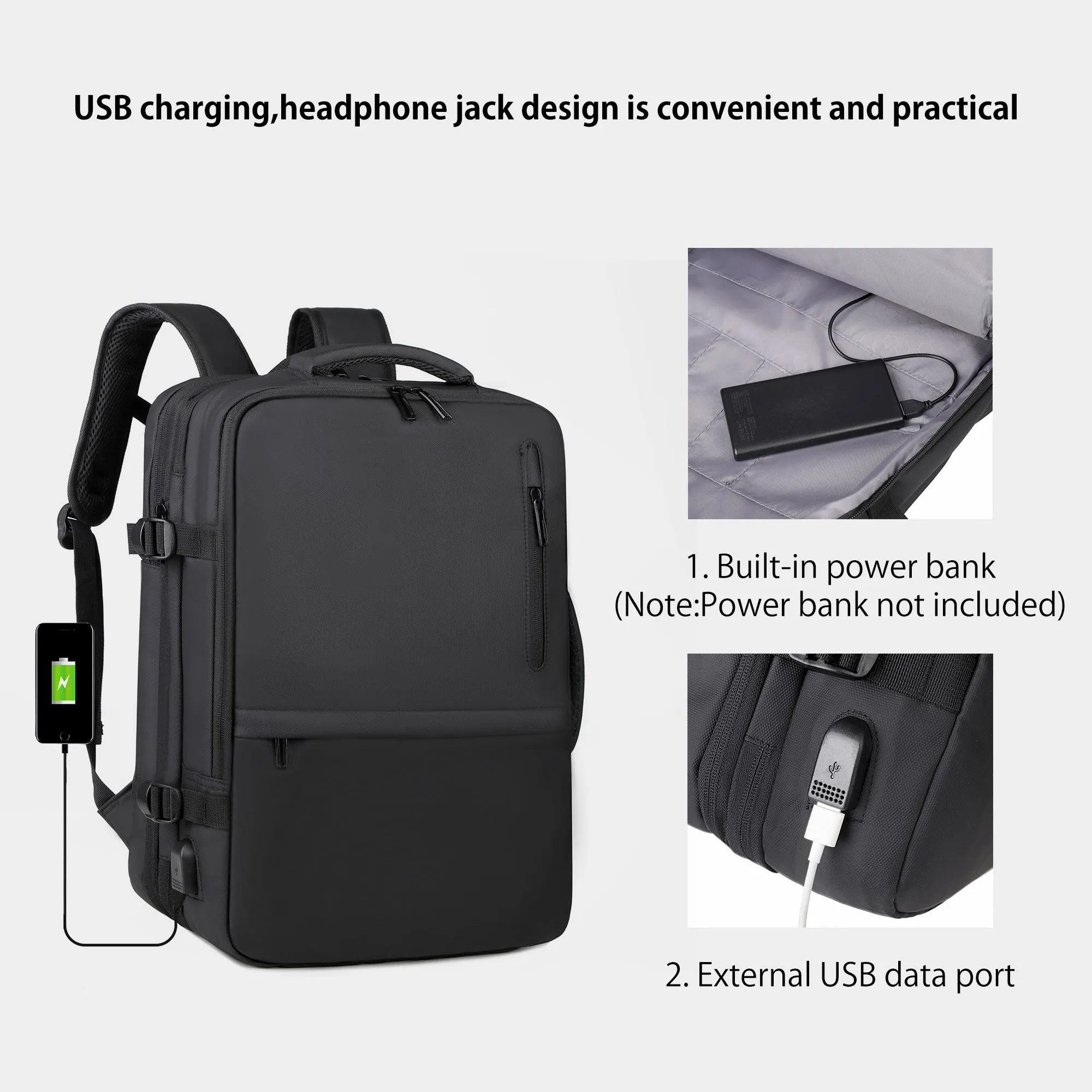JLY Expandable Travel Backpack