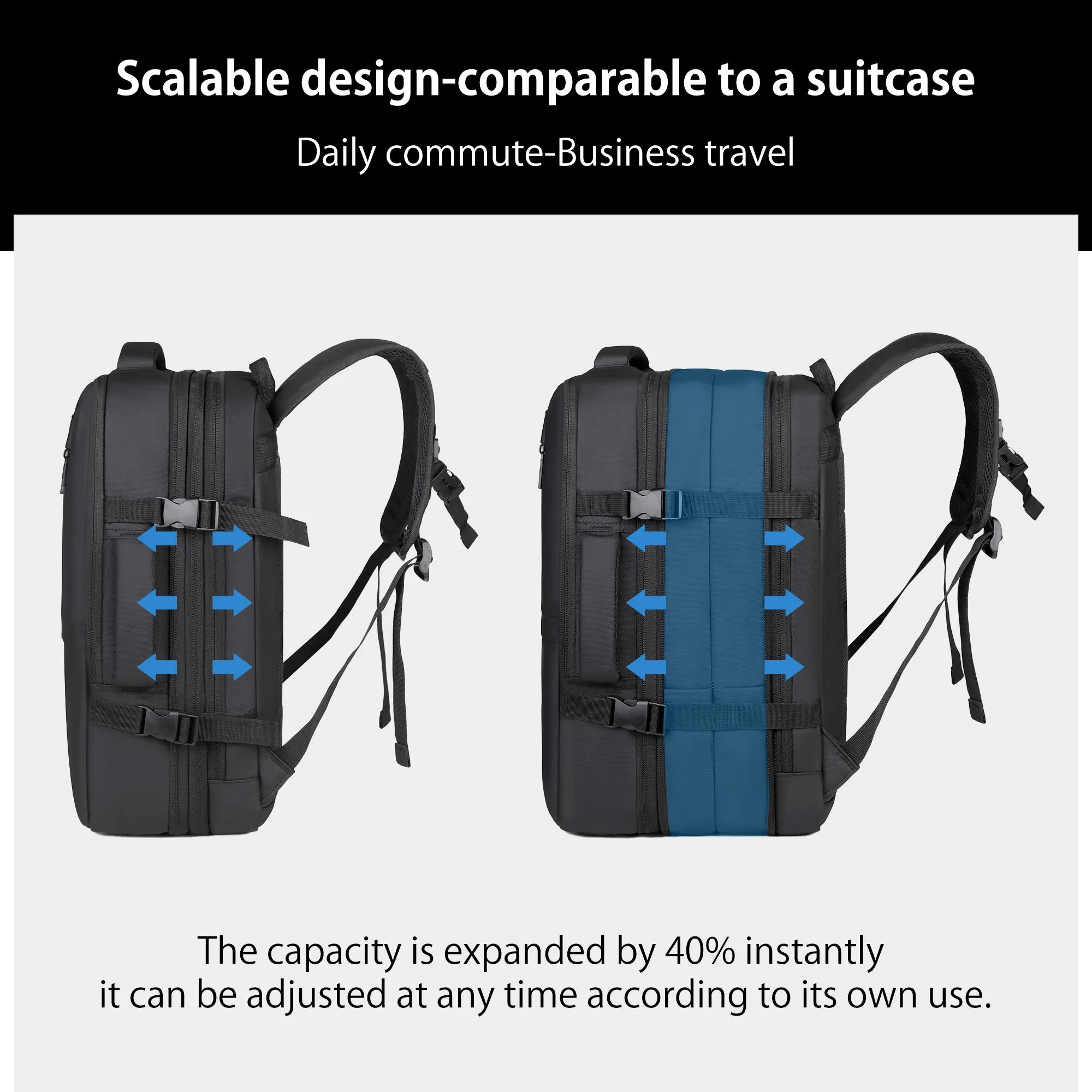 JLY Expandable Travel Backpack