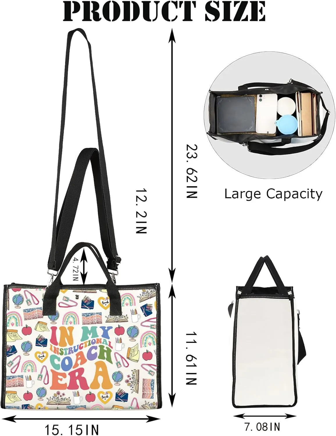 JNIAP Instructional Coach Tote Bag Instructional Coach Gift In My Instructional Coach Era Gifts Instructional Assistant Gift