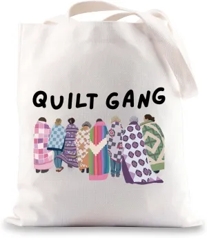 JNIAP Quilt Gang Tote Bag Quilter Gifts Quilt Mom Gifts Quilt Retreat Gifts Sewing Lover Tote Bag Quilting BFF Shoulder Bag