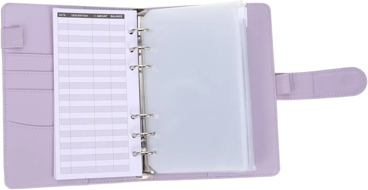 jojofuny 1 Set Budget Binder Money Organizer with Cash Envelopes Portable Cash Saving Binder for Cards for Personal Finance Management and Budgeting