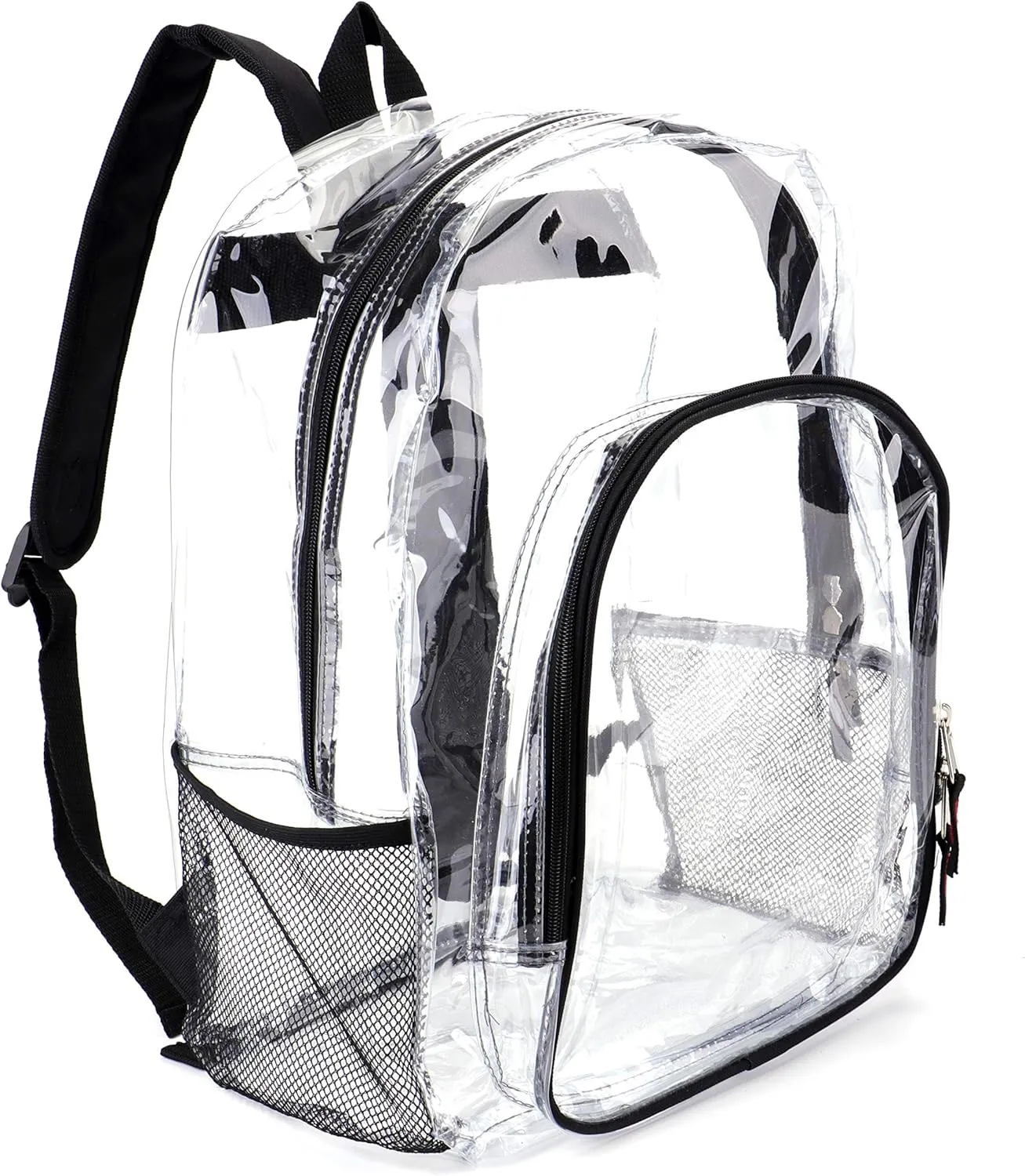 JOMPARO Clear Backpack Heavy Duty Clear Bookbag for School Transparent See Through Book Bags for Boys Girls Adults
