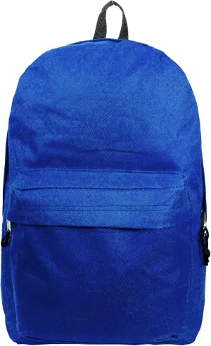 K-Cliffs 18in Classic Backpack Basic Bookbag Simple School Book Bags Vintage Emergency Daypack w/Padded Back & Side Pocket