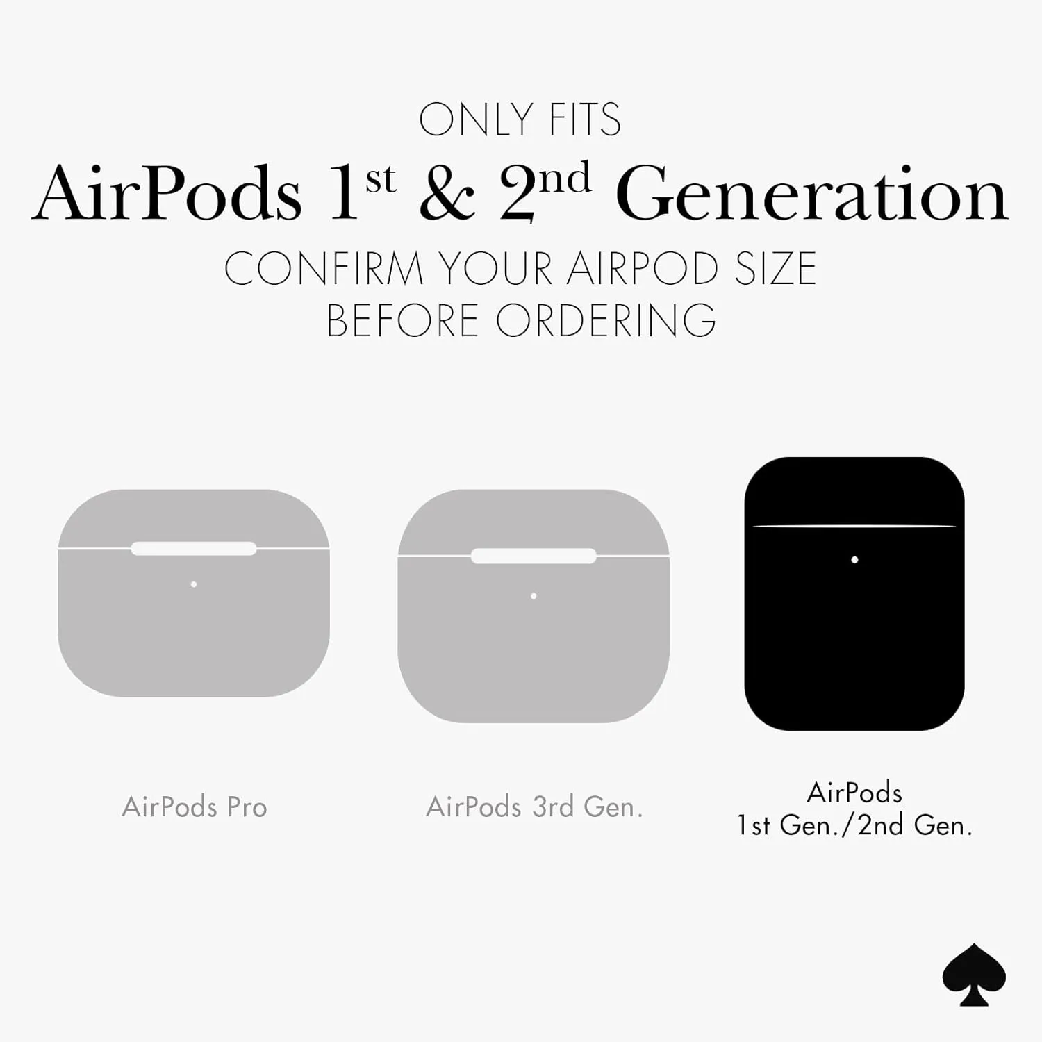 kate spade new york AirPods Protective Case with Keychain Ring - Hollyhock Cream, Compatible with AirPods 2nd/ 1st Generation