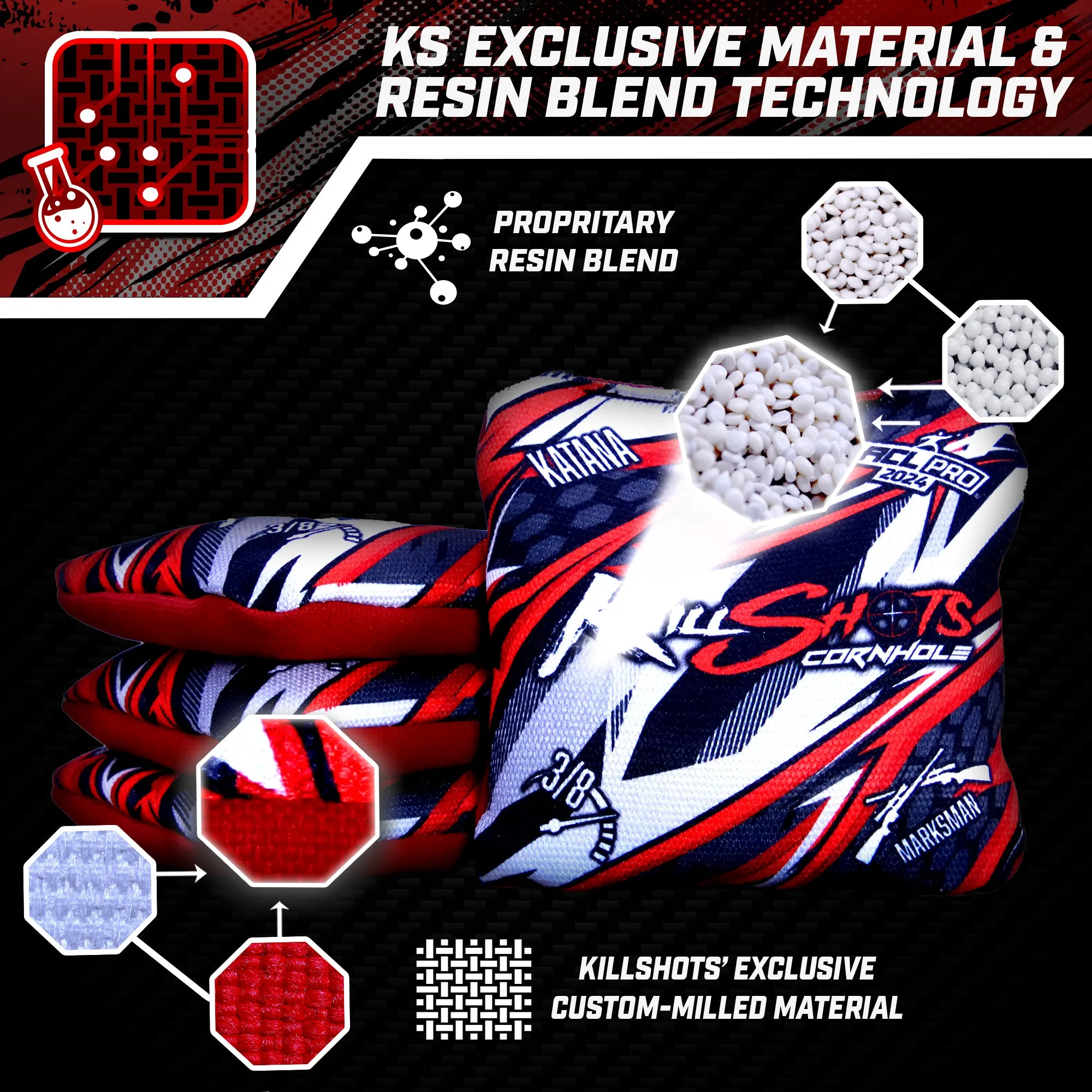 Killshots Cornhole | Limited 'Dripping Thorns' Edition Bundle | 2025 ACL Pro Cornhole Bags & Premium Jersey