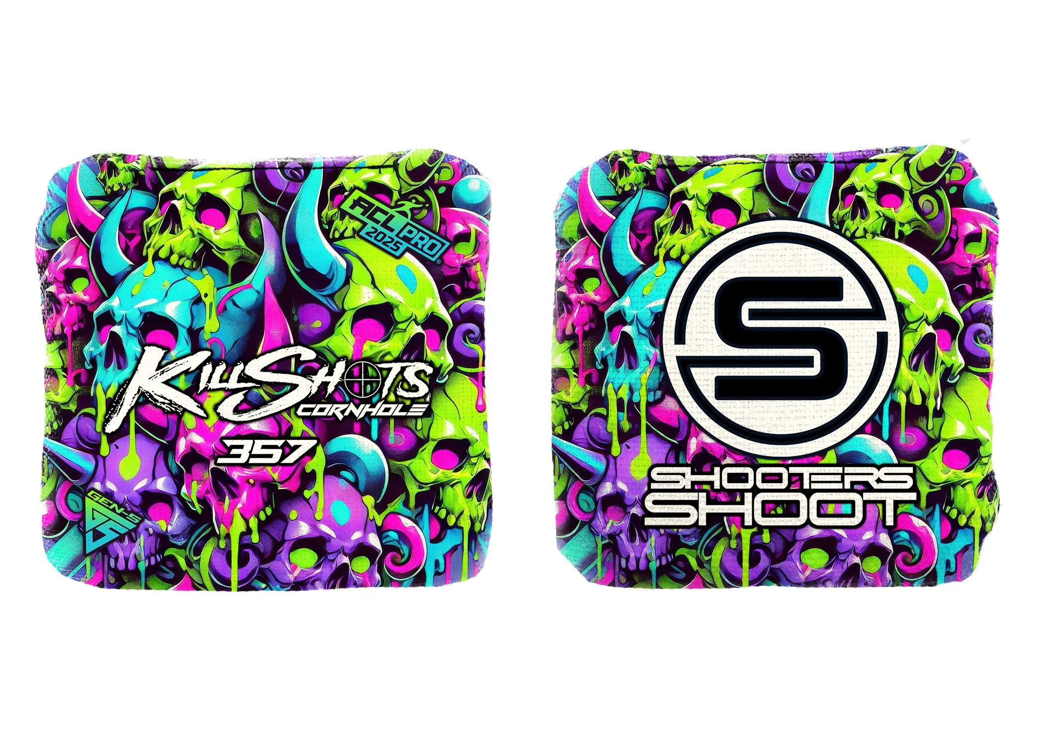 Killshots Cornhole | Limited 'Skull Symphony' Edition Bundle | 2025 ACL Pro Cornhole Bags & Premium Jersey