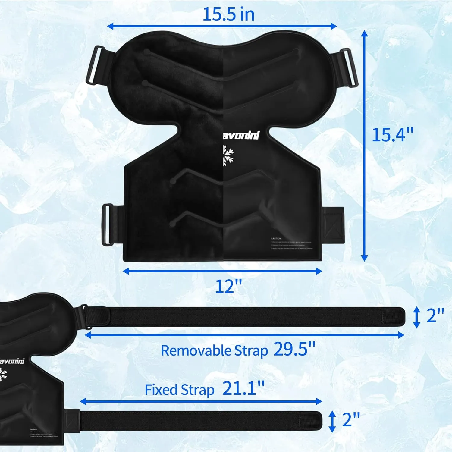 KingPavonini Shoulder Ice Pack Rotator Cuff Cold Therapy, Reusable Gel Ice Pack for Shoulder Injuries, Shoulder Ice Pack Wrap for Pain Relief, Swelling, Shoulders Surgery, Tendonitis, Bursitis, Black