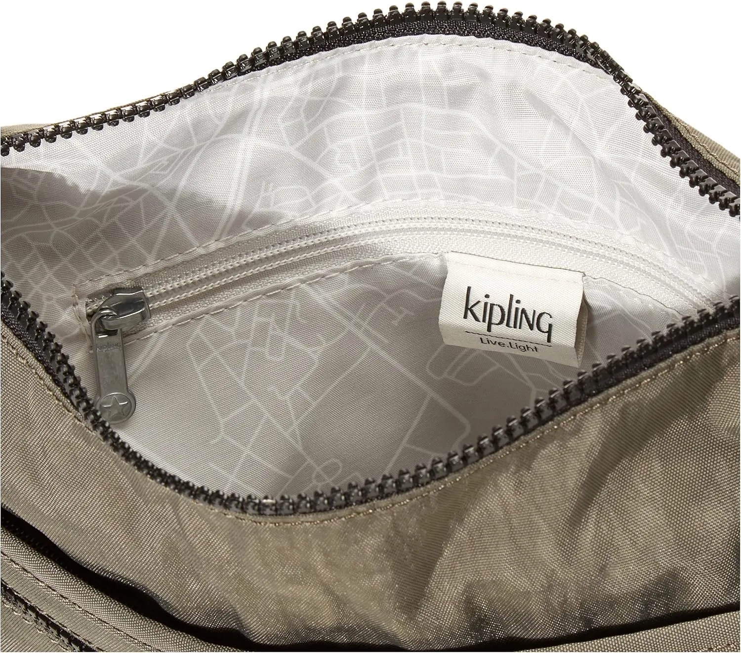 Kipling womens WomenÂ’s Arto Bag, Lightweight Everyday Purse, Casual Nylon Shoulder Crossbody Bag, Green Moss, 11.25 L X 10.25 H X 1.5 D US