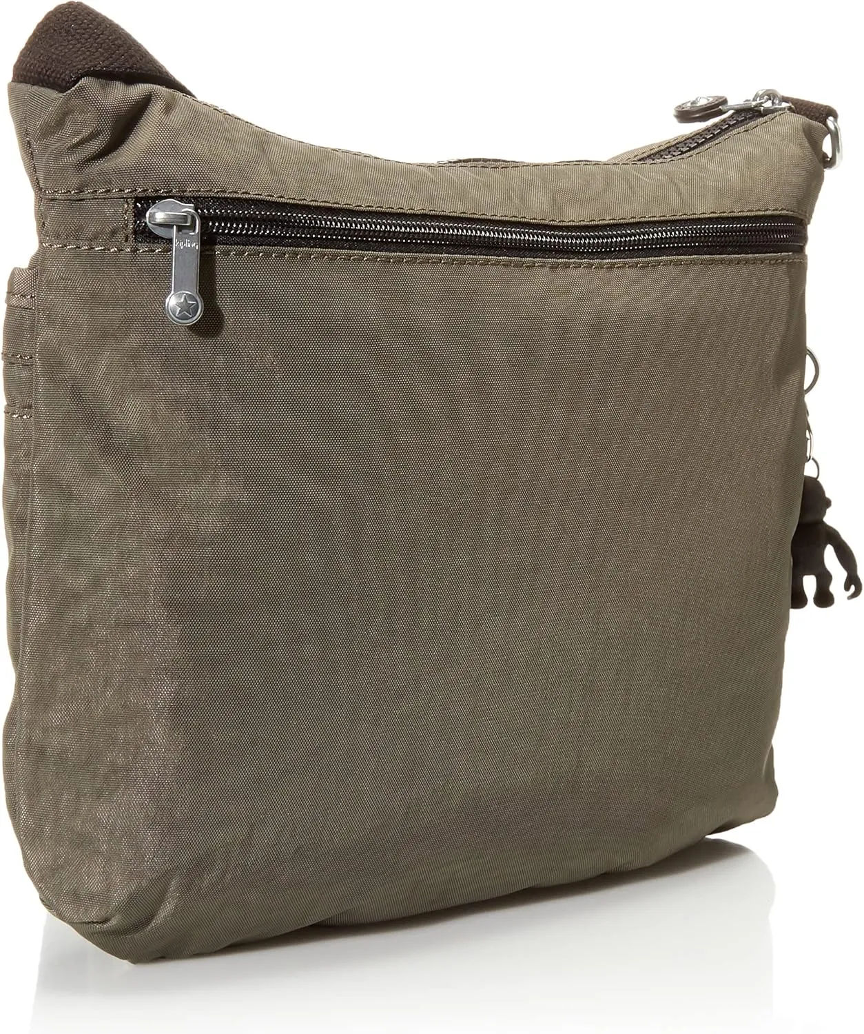 Kipling womens WomenÂ’s Arto Bag, Lightweight Everyday Purse, Casual Nylon Shoulder Crossbody Bag, Green Moss, 11.25 L X 10.25 H X 1.5 D US