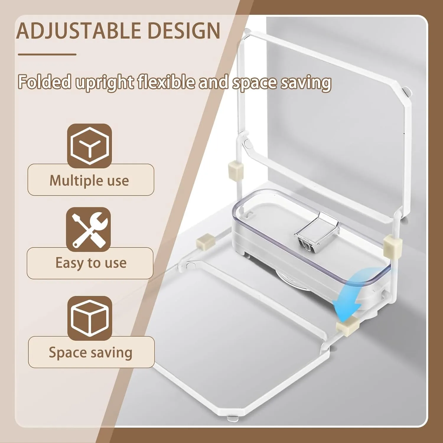Kitchen Sink Food Catcher Mesh Bag, Suction Cup Sink Strainer with Net, Suction Cup Sink Filter Rack, Suction Cup Sink Strainer with Mesh Bag Drainer Basket for Kitchen Food Waste(White)