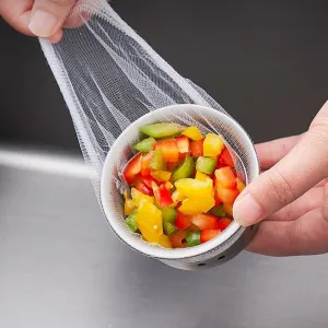 Kitchen Sink Strainer Bag, Mesh Sink Strainer Bags, Kitchen Sink Strainer Mesh Bag- 200 Pcs Disposable Sink Net Strainer Filter Bags for Sink Drain for (300PC)