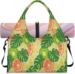 KOBLEN Yoga Gym Bags for Women Duffel Bag with Shoe Compartment and Yoga Mat Portable Weekender Bags for Pilates Travel Offices Workout Beach