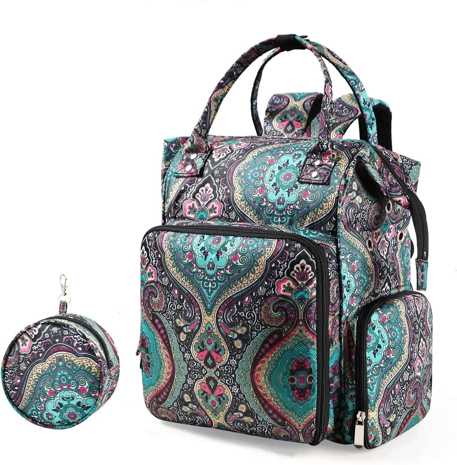 KOKNIT crochet bag,knitting bagBackpack and Tote Bag Storage Bag ，Large capacityYarn Storage Organizer Travel Crochet Bag Women Carrying Crochet Accessories Knitting Needles Crochet