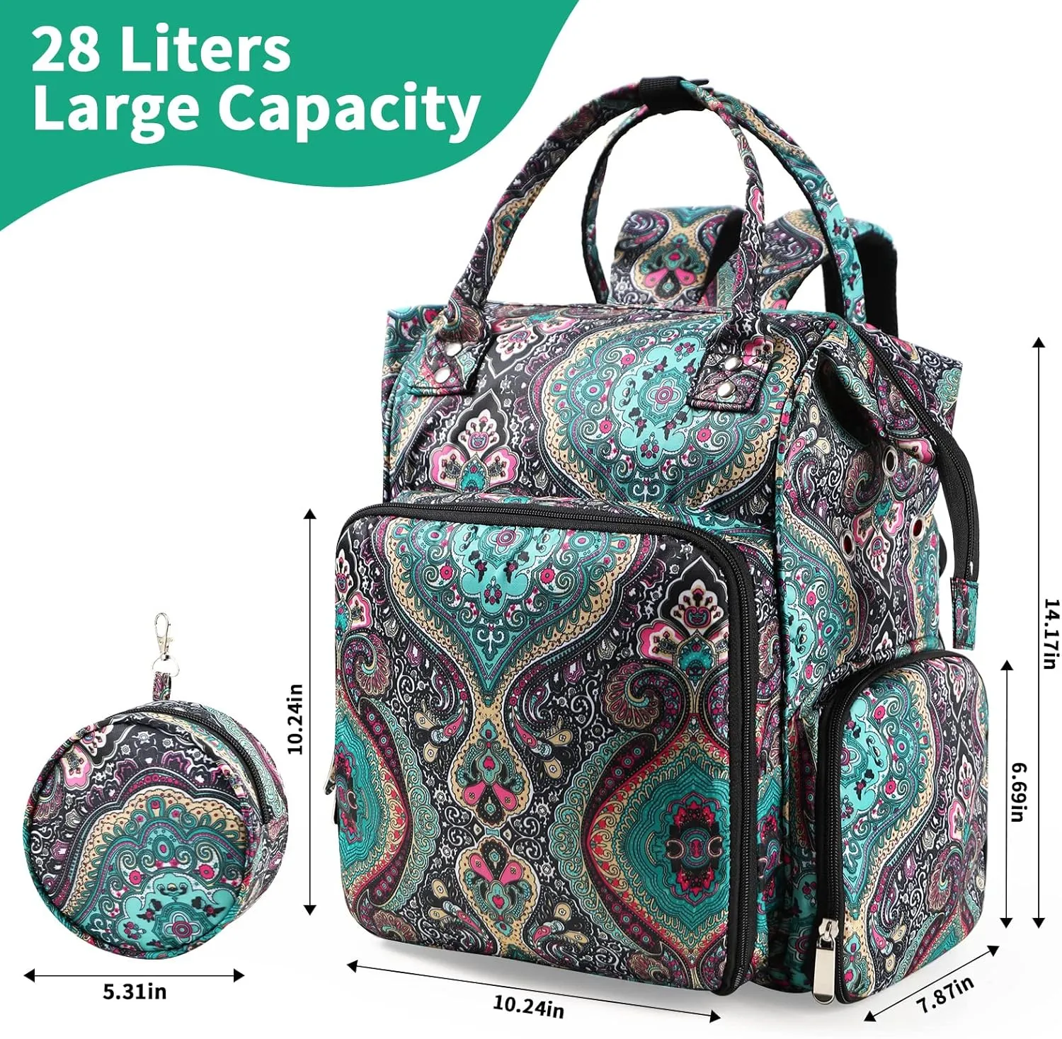 KOKNIT crochet bag,knitting bagBackpack and Tote Bag Storage Bag ，Large capacityYarn Storage Organizer Travel Crochet Bag Women Carrying Crochet Accessories Knitting Needles Crochet