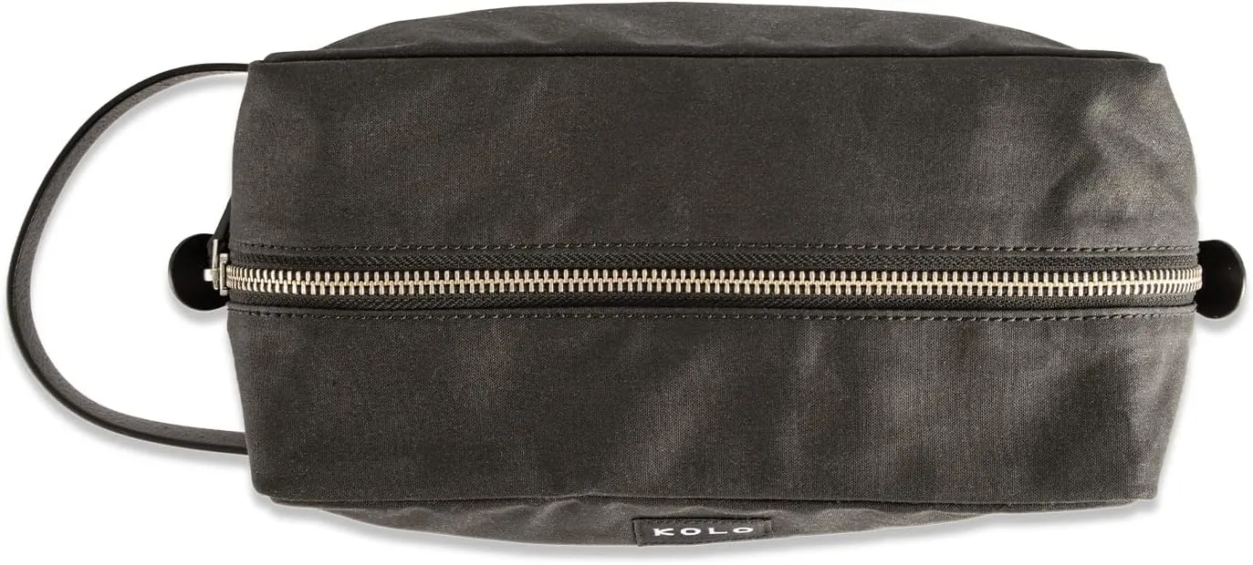 Kolo Parker Large Weatherproof Toiletry Case, Cable Bag, Travel Pouch, Black