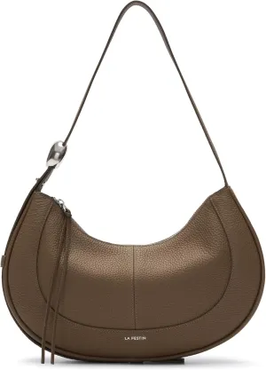 LAFESTIN Shoulder Bag for Women with Adjustable Strap Split Leather Crescent Crossbody Bags, Designer Trendy Satchel Purses