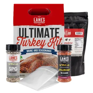 Lanes Ultimate Turkey Brine Kit with Bag & 1 Spellbound and 1 SPG Seasoning, 100% Natural, No Preservatives, No-MSG, Gluten-Free, Turkey Brine Bag, Made in USA