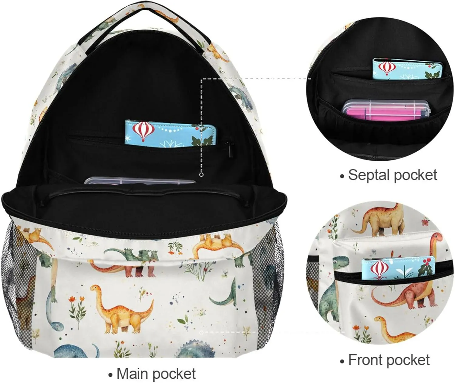 Laptop Backpack for Women Men Waterproof Stylish Travel Bags with Chest Strap Gift Men & Women Beauty Dinosaur Diplodocus Planetary Impact
