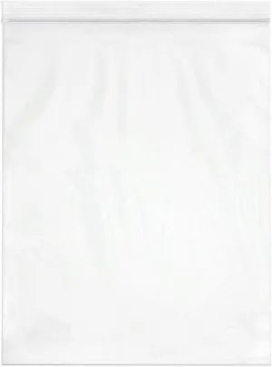 Large 13 x 15, 2 Mil Resealable Zipper Jumbo Size Plastic 2-Gallon Storage Poly Bags (100 Pack)