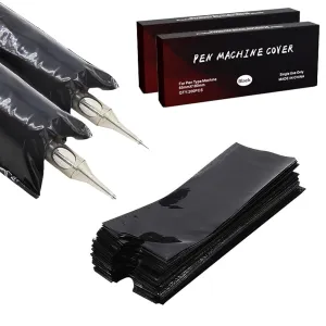 Large Machine Pen Covers - TONBAO Gun Covers Grip Covers 400 Pcs Machine Bags 3"x7" Big Machine Covers XL Black Gun Bags…