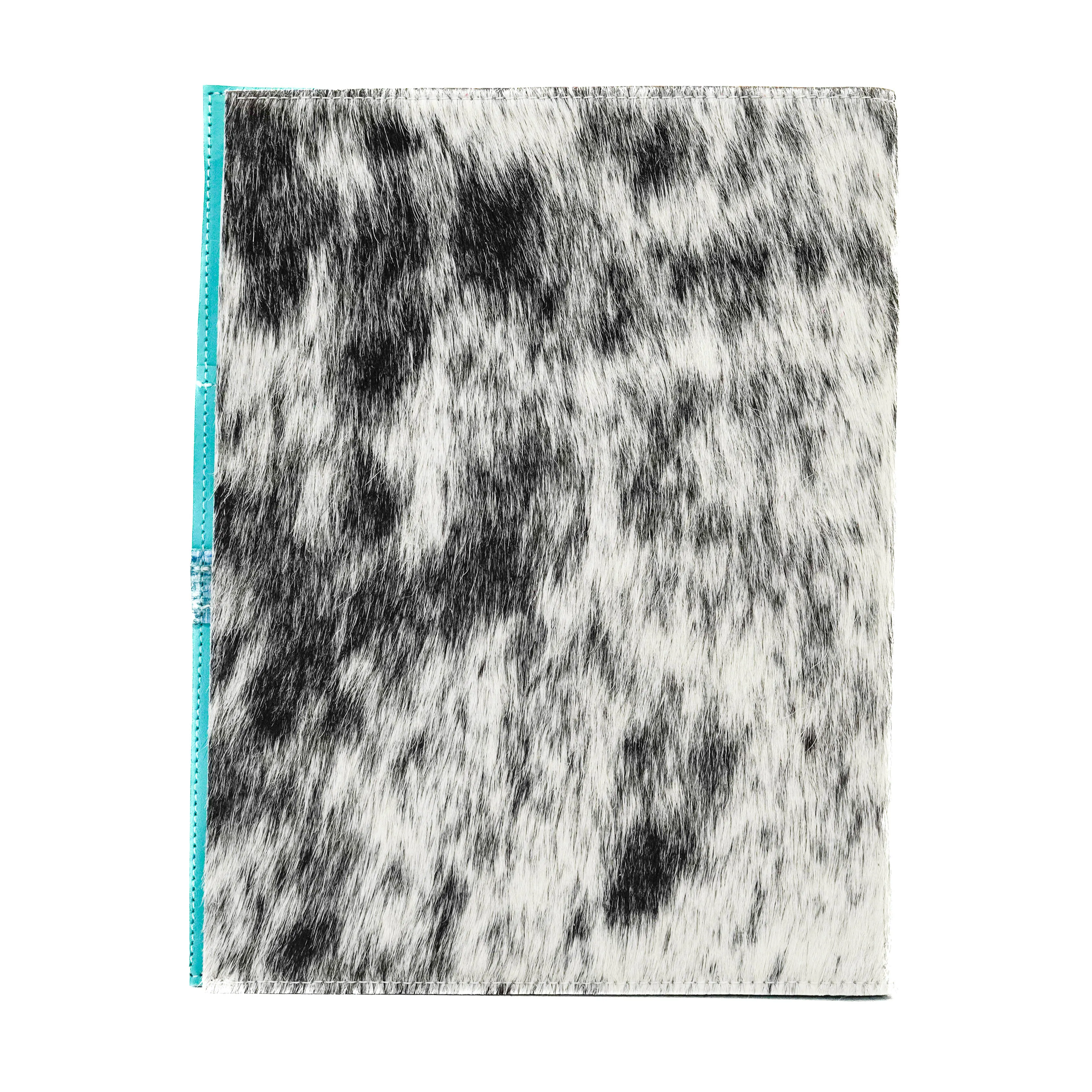 Large Notepad Cover - Black & White w/ Engraving