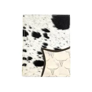 Large Notepad Cover - Black & White w/ Ghost Skulls