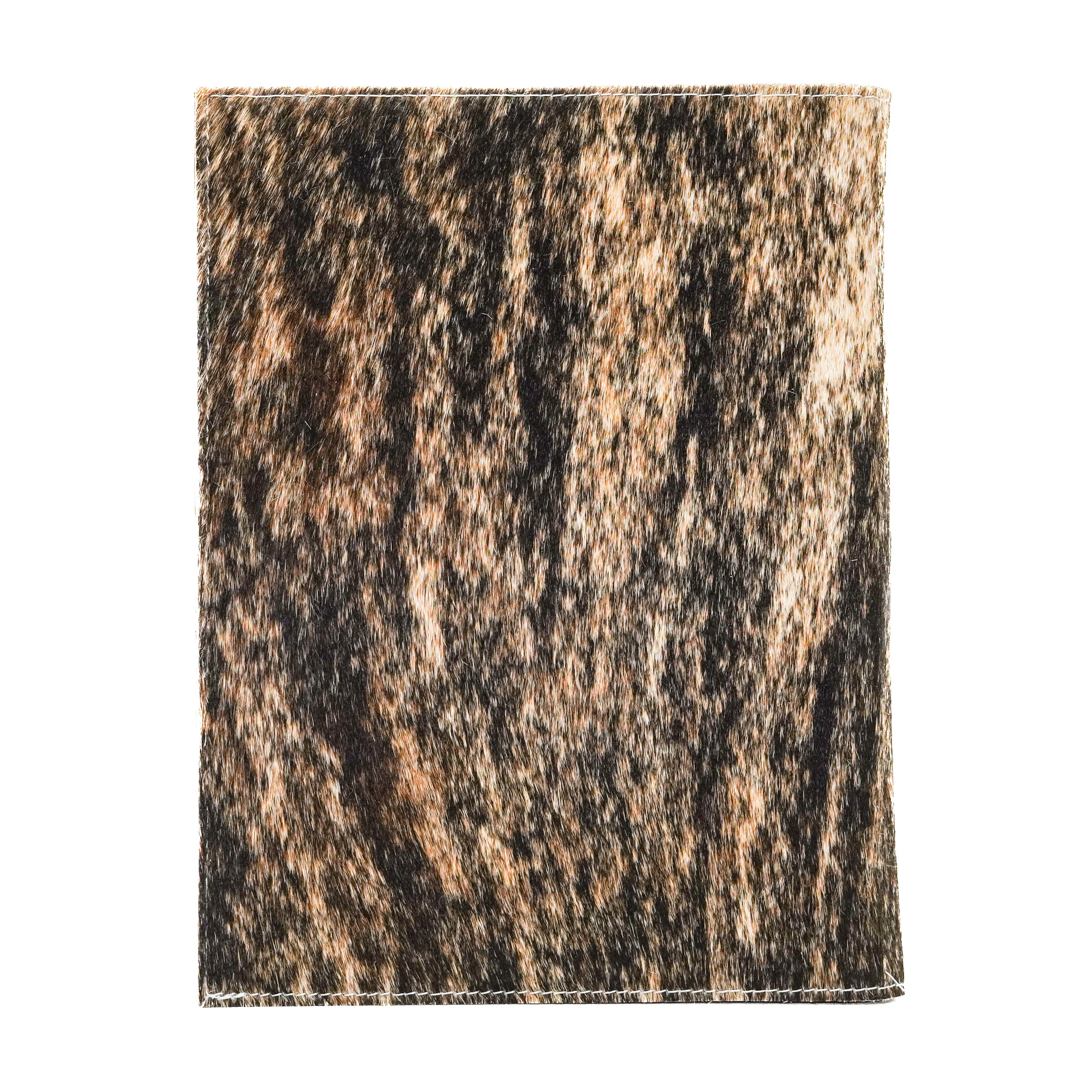 Large Notepad Cover - Brindle w/ Ivory Jumbo Croc